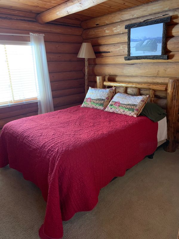 A bedroom inside of a cottage